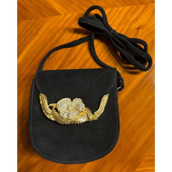 Rare Vintage Glenn Miller for Ann Turk Velvet Evening Bag Gold&Silver Clasp NWOT